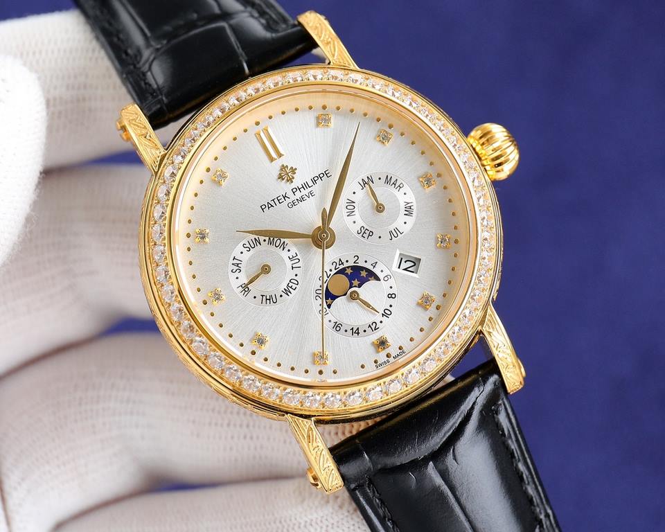 [][Rose][Rose] Patek Philippe Patek Philippe Complications - Handmade - Flower Engraved Watch - Stunning debut, 42mm diameter watch suitable for the public male hand size, very business can also be casual. The entire cas