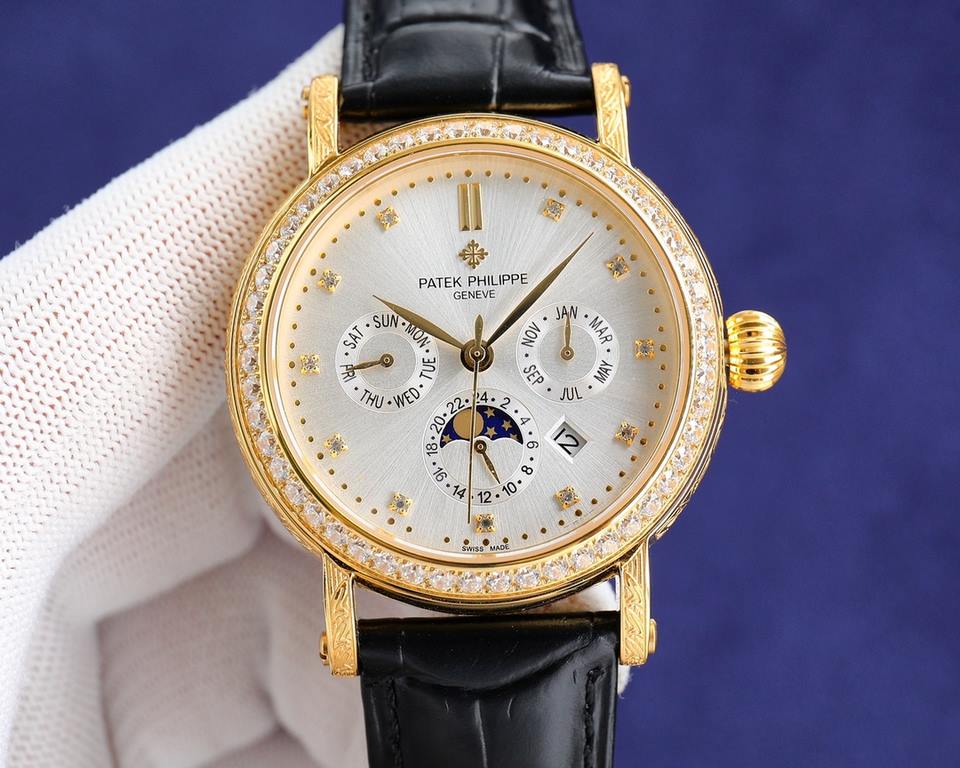 [][Rose][Rose] Patek Philippe Patek Philippe Complications - Handmade - Flower Engraved Watch - Stunning debut, 42mm diameter watch suitable for the public male hand size, very business can also be casual. The entire cas