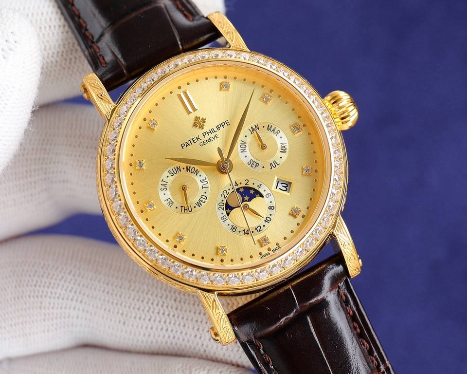 [][Rose][Rose] Patek Philippe Patek Philippe Complications - Handmade - Flower Engraved Watch - Stunning debut, 42mm diameter watch suitable for the public male hand size, very business can also be casual. The entire cas