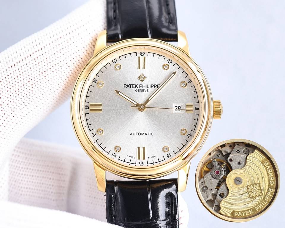 . [2024 latest force   popular models] Patek Philippe   PATEKPHILIPPE highest version of the senior automatic wristwatch! Men's wristwatch  Simple but not lose atmosphere 40mm diameter, 316 stainless steel case, equipped