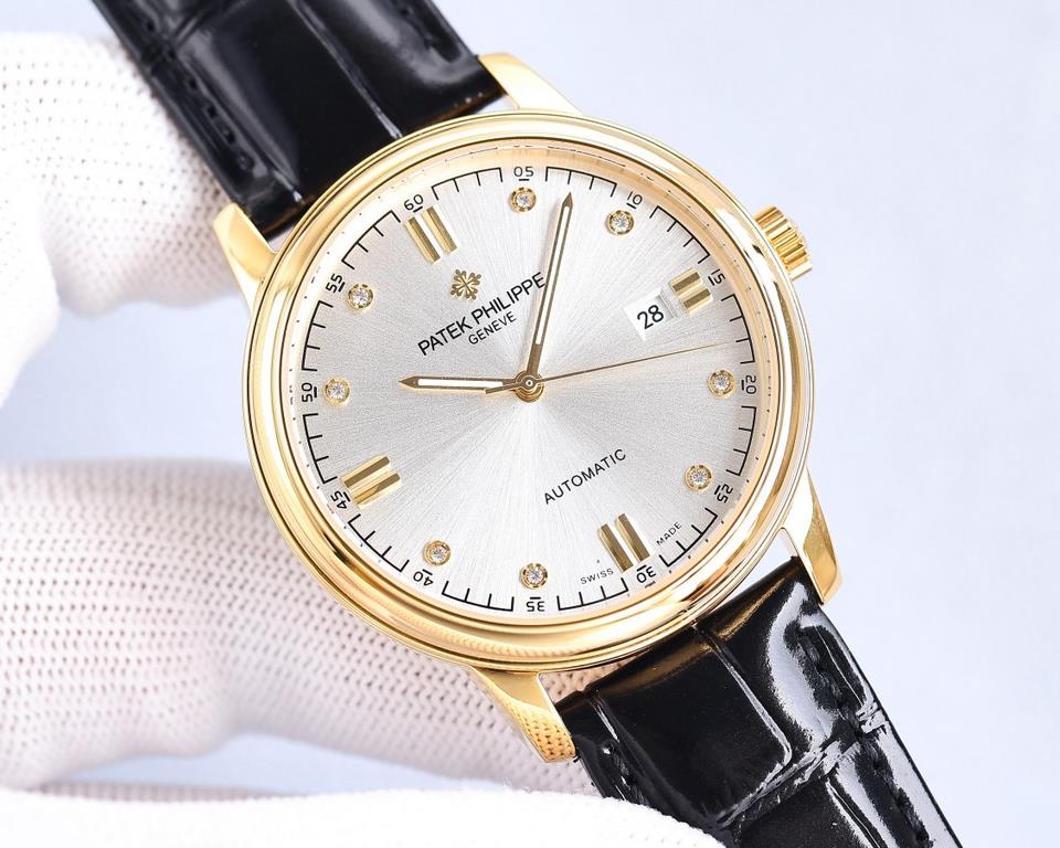 . [2024 latest force   popular models] Patek Philippe   PATEKPHILIPPE highest version of the senior automatic wristwatch! Men's wristwatch  Simple but not lose atmosphere 40mm diameter, 316 stainless steel case, equipped