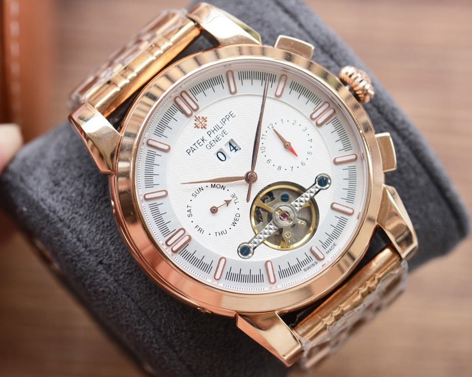 Men's favorite multi-function watch  Newest】：Patek Philippe  Best Design Exclusive First 【Type】：Boutique men's watches[Strap] 316 stainless steel strap【Movement】：High-end automatic mechanical movement[Mirror] mineral rei