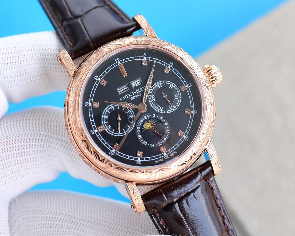 TW New Product A pale and strong iron hook】New product with high value, rustic. Vintage. Craftsmanship!The best collection of the year - Patek Philippe Classic Grande Complication Multifunction Perpetual Calendar Functio