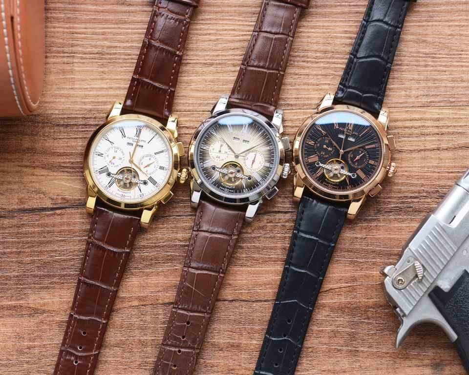 Men's favorite multi-function watch  Newest】：Patek Philippe  Best Design Exclusive First 【Type】：Boutique men's watches[Strap] Genuine cowhide leather strap[Movement] High-end automatic mechanical movement[Mirror] mineral