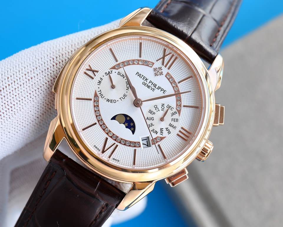 . Patek Philippe Patek Philippe Complications Chronograph Series, Little Red Book Explosion   Multifunction Watch! Equipped with the original imported 9100 moon phase function movement mechanical watch   accurate timekee