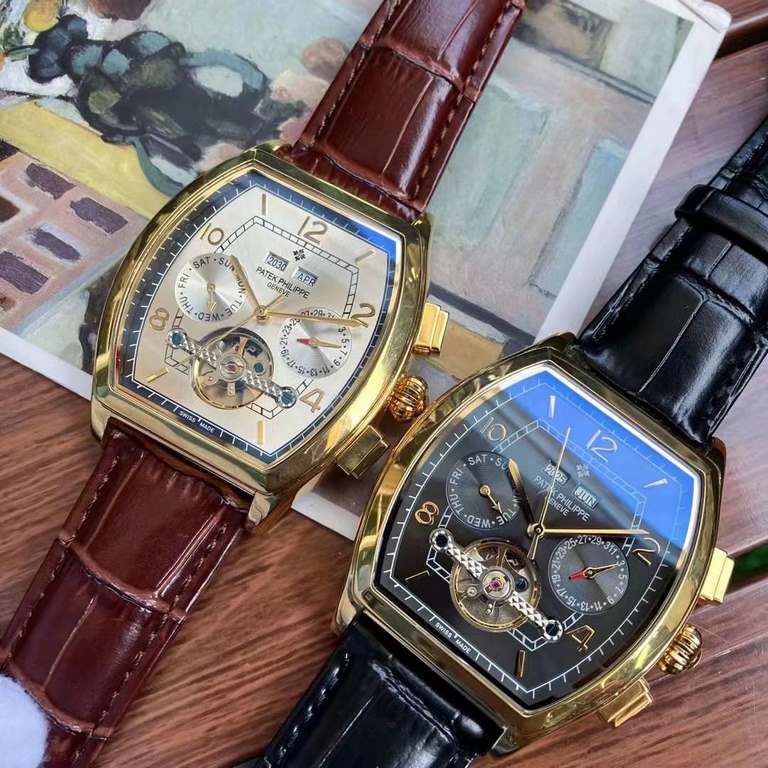 Brand Patek Philippe (multi-function flywheel new, business and leisure) luxury atmosphere Type boutique men's watches (new) Strap genuine cowhide strap (comfortable)  361 steel strap (durable) Movement advanced mechanic