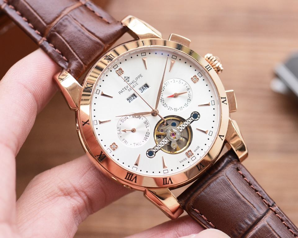 Men's favorite multi-function watch  Newest】：Patek Philippe  Best Design Exclusive First 【Type】：Boutique men's watches[Strap] Genuine cowhide leather strap[Movement] High-end automatic mechanical movement[Mirror] mineral