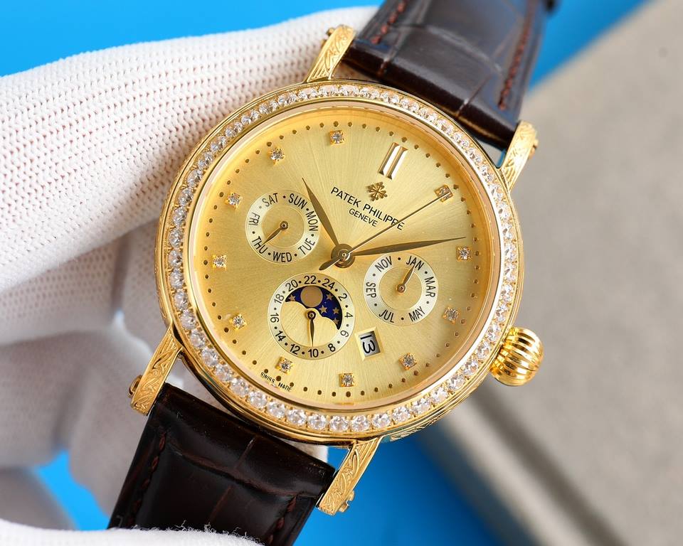 Patek Philippe Patek Philippe Complications - Purely Handcrafted - Floral Engraved - is a stunning 42mm watch that fits the popular male hand size and is very business as well as casual. The entire case of the watch is h