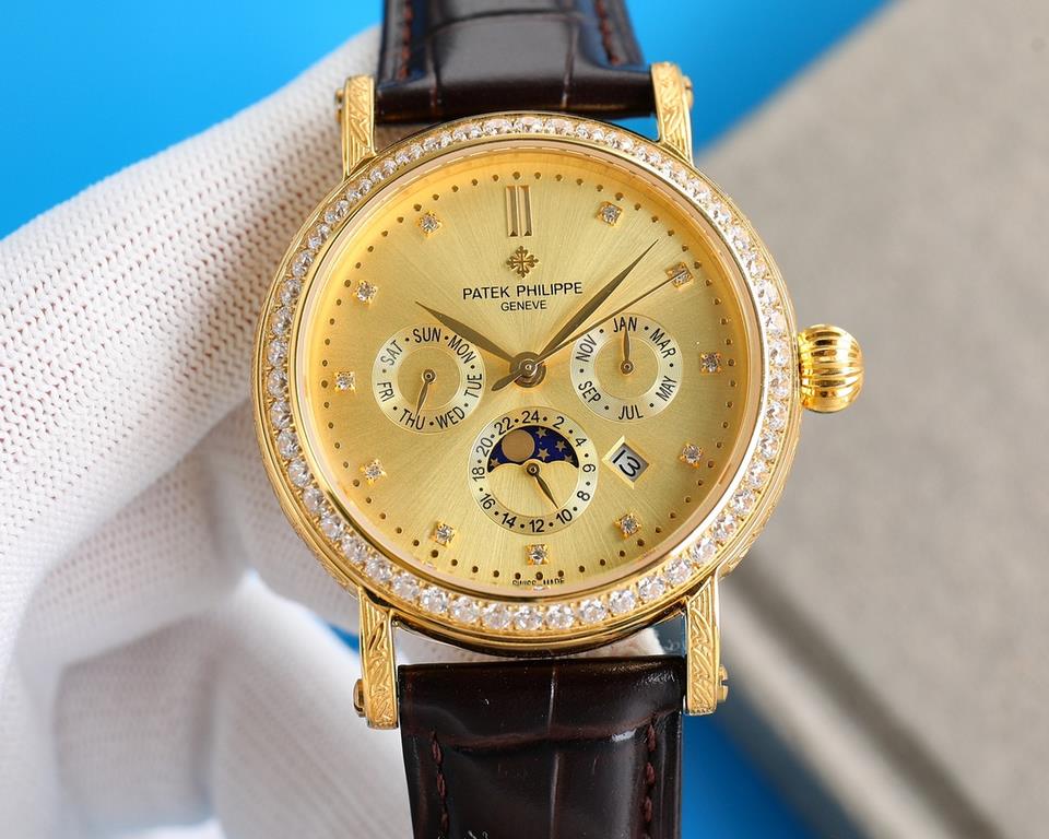 Patek Philippe Patek Philippe Complications - Purely Handcrafted - Floral Engraved - is a stunning 42mm watch that fits the popular male hand size and is very business as well as casual. The entire case of the watch is h