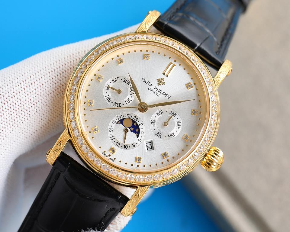 Patek Philippe Patek Philippe Complications - Purely Handcrafted - Floral Engraved - is a stunning 42mm watch that fits the popular male hand size and is very business as well as casual. The entire case of the watch is h