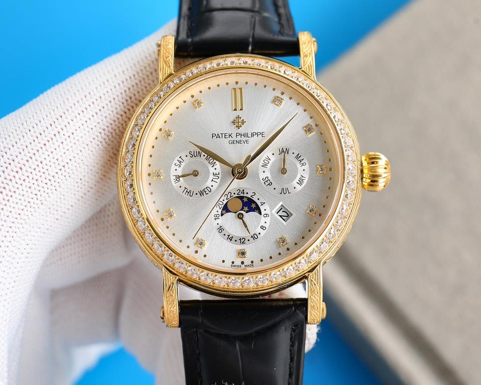 Patek Philippe Patek Philippe Complications - Purely Handcrafted - Floral Engraved - is a stunning 42mm watch that fits the popular male hand size and is very business as well as casual. The entire case of the watch is h