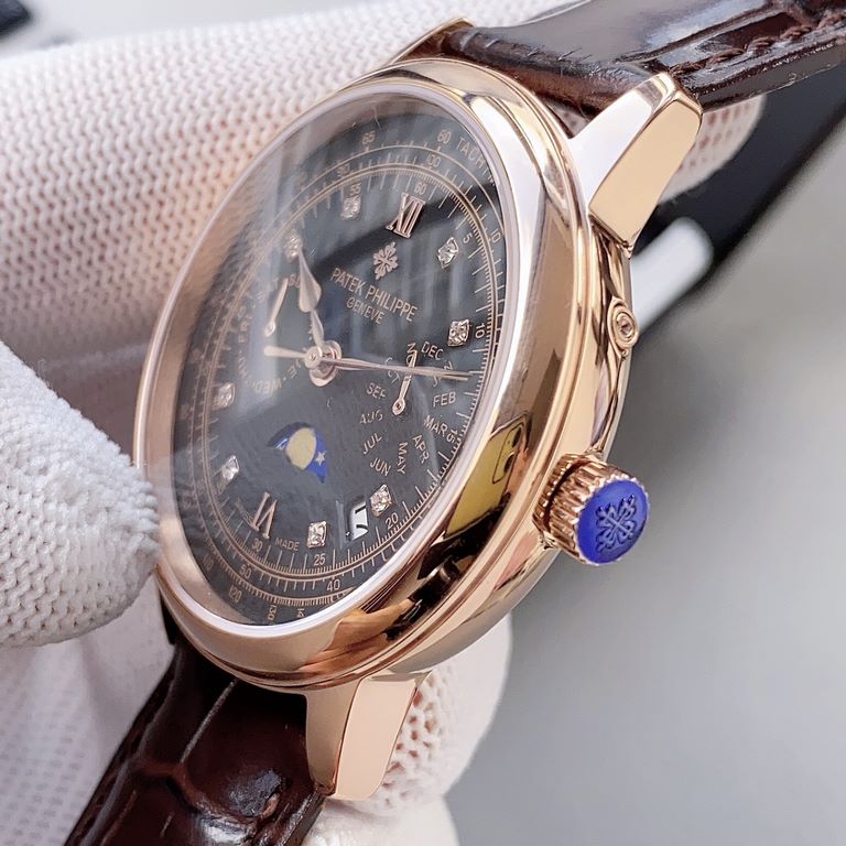 2020 New Patek Philippe (real picture) Patek Philippe Aristocrat's work of art! With imported 9100 multifunctional movement (0 repairs) functions (24 hours, day of the week, star, month) imported 316 stainless steel! Imp