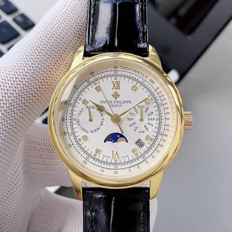 2020 New Patek Philippe (real picture) Patek Philippe Aristocrat's work of art! With imported 9100 multifunctional movement (0 repairs) functions (24 hours, day of the week, star, month) imported 316 stainless steel! Imp