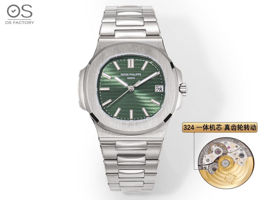 OS Factory V2 version  OSFactory Steel King leading the field of timekeeping, Patek Philippe  Nautilus Nautilus series 57111A the strongest version of the os factory to create an exclusive customized Cal.324 S C upgraded