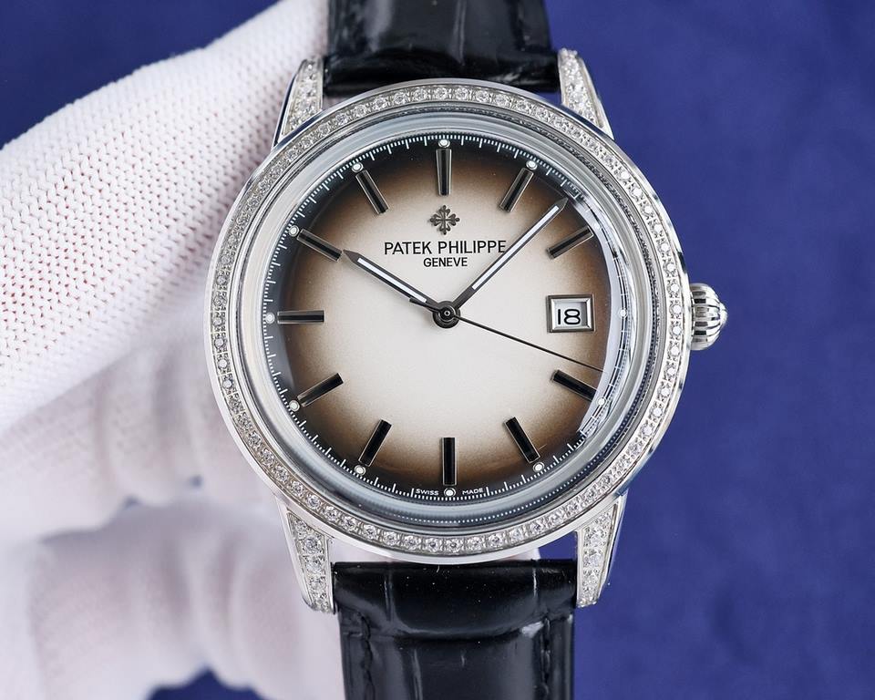 2022  Patek Philippe, hot new style, Patek Philippe new pot cover, took up to 6 months! Ultra-thin men's automatic mechanical wristwatch, using imported original 9015  movement, 28,800 vibrations per hour, zero return  q