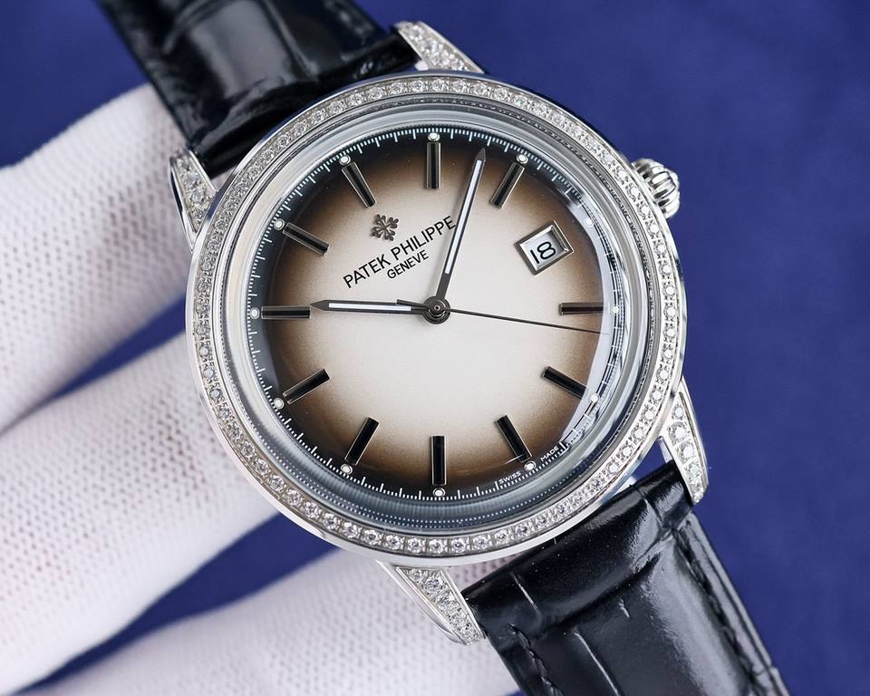 2022  Patek Philippe, hot new style, Patek Philippe new pot cover, took up to 6 months! Ultra-thin men's automatic mechanical wristwatch, using imported original 9015  movement, 28,800 vibrations per hour, zero return  q