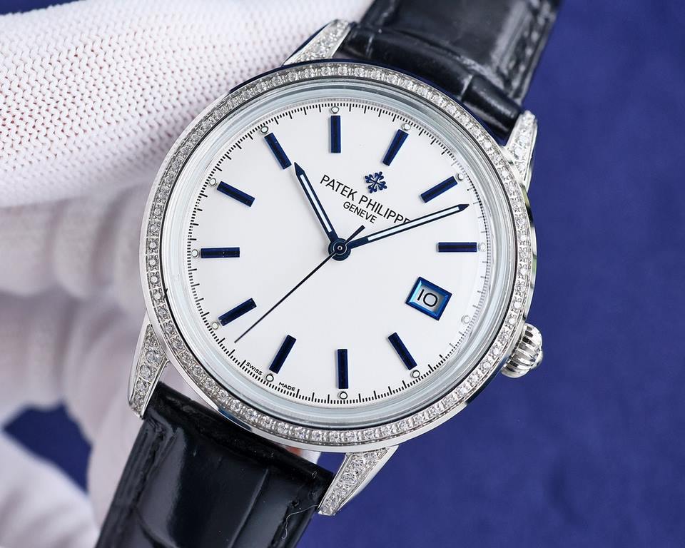 2022  Patek Philippe, hot new style, Patek Philippe new pot cover, took up to 6 months! Ultra-thin men's automatic mechanical wristwatch, using imported original 9015  movement, 28,800 vibrations per hour, zero return  q