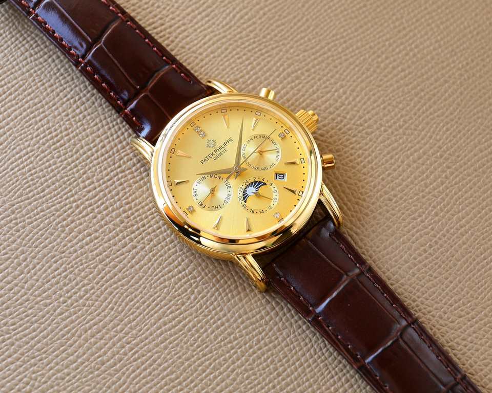 2022 New listing   Patek Philippe (real picture) Patek Philippe The aristocrat's work of art! With imported 9100 multifunctional movement (0 returns) ① Functions (Day of the week, Star, Calendar, MonthMoonSun) Imported 3