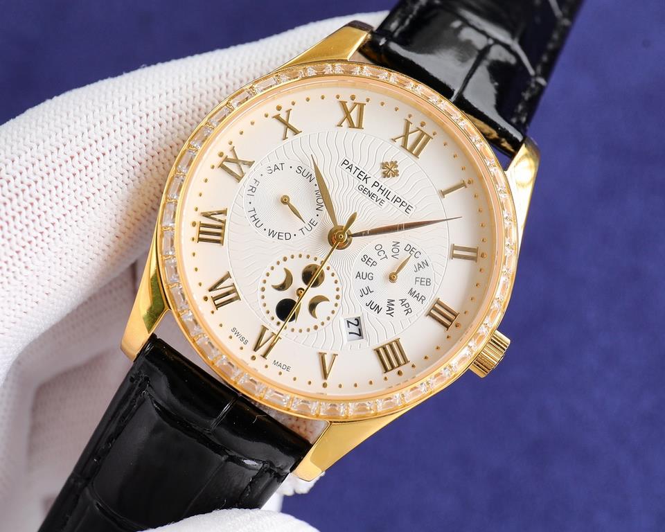 ][Rose][Rose].2022 New Patek Philippe (actual picture) Patek Philippe Aristocratic work of art! With imported 9100 multifunctional movement (0 repair) function (24 hours, day, star, month) imported 316 steel! Imported 31