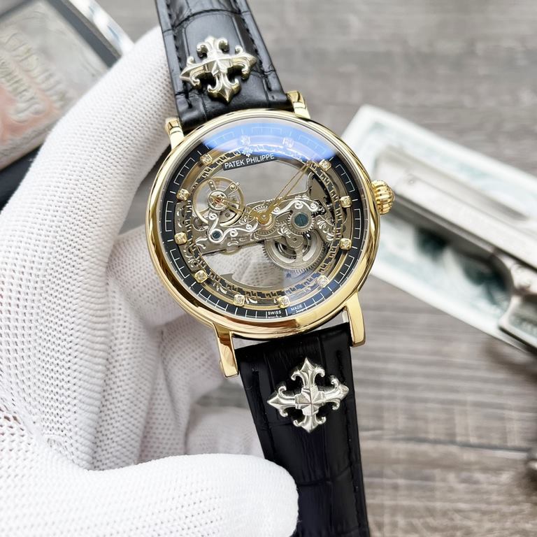 Complicated Timepieces Luxurious AtmosphereClassic New ArrivalsNew】 Patek Philippe Multifunctional Boutique Large flywheel designType】：Boutique men's watchesStrap] Genuine cowhide leather strap【Movement】：High-end automat