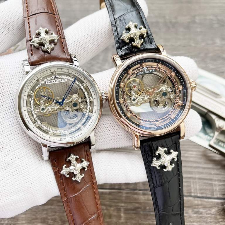 Complicated Timepieces Luxurious AtmosphereClassic New ArrivalsNew】 Patek Philippe Multifunctional Boutique Large flywheel designType】：Boutique men's watchesStrap] Genuine cowhide leather strap【Movement】：High-end automat