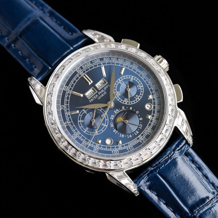 Exclusive to the market, it took 2 years for the customized version of South African diamonds to arrive, consisting of 20 different diamonds with brilliant colors and a buckle embellished with 21 diamonds, the Patek Phil