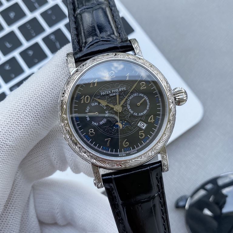 Patek Philippe's hand-engraved watch is a stunning new addition to the Calatrava collection.The elegant and versatile Calatrava with its engraved case has a very personalized look, and at 42 mm, it fits a man's hand, whi