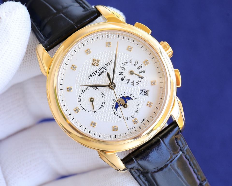 Rose][Rose] Patek Philippe (actual picture) Patek Philippe Aristocratic works of art! With imported 9100 multifunctional movement (0 repairs) functions (24 hours, day of the week, star, month) imported 316 stainless stee