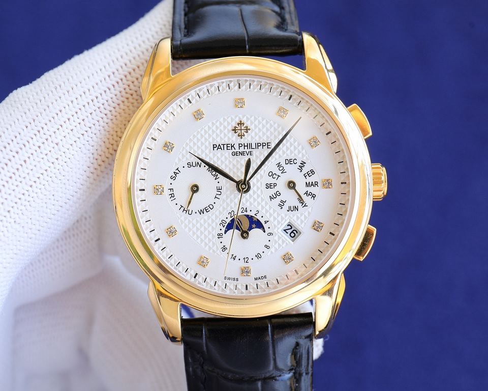 Rose][Rose] Patek Philippe (actual picture) Patek Philippe Aristocratic works of art! With imported 9100 multifunctional movement (0 repairs) functions (24 hours, day of the week, star, month) imported 316 stainless stee