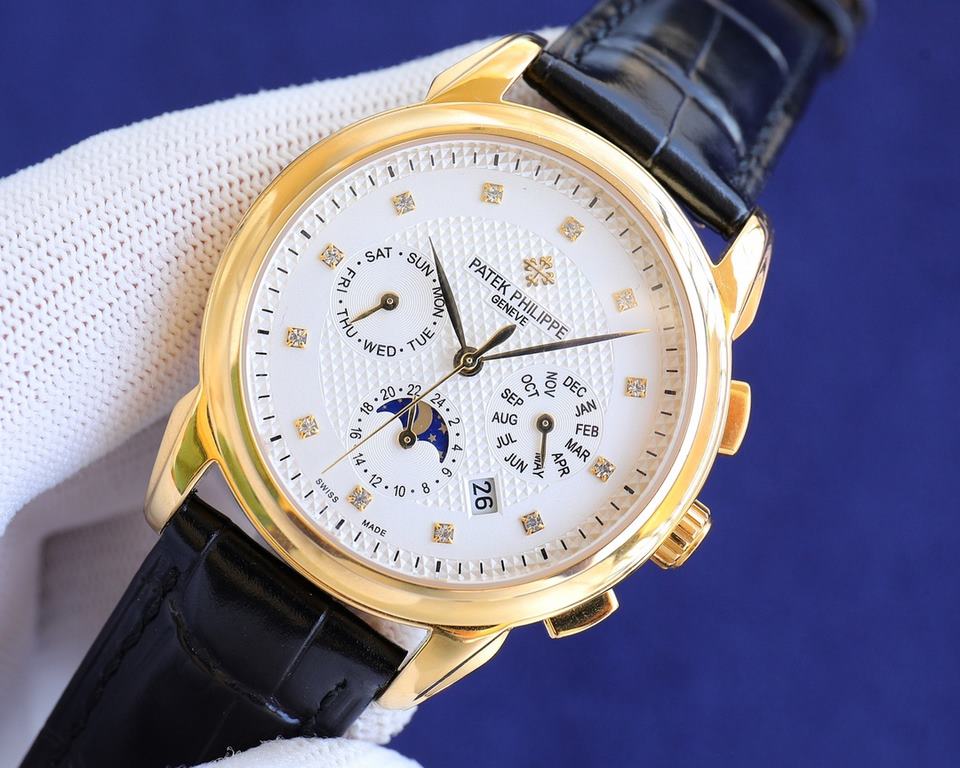 Rose][Rose] Patek Philippe (actual picture) Patek Philippe Aristocratic works of art! With imported 9100 multifunctional movement (0 repairs) functions (24 hours, day of the week, star, month) imported 316 stainless stee