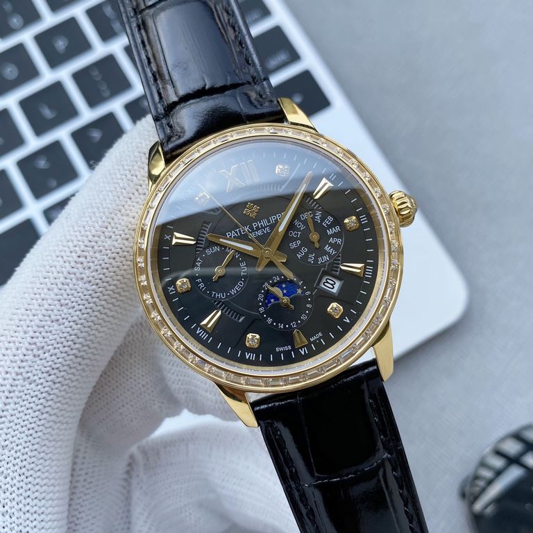 2020 New Patek Philippe (real picture) Patek Philippe Aristocrat's work of art! With imported 9100 multifunctional movement (0 repairs) functions (24 hours, day of the week, star, month) imported 316 stainless steel! Imp