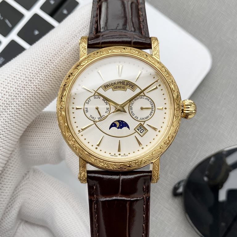 Patek Philippe's hand-engraved watch is a stunning new addition to the Calatrava collection.The elegant and versatile Calatrava with its engraved case has a very personalized look, and at 42 mm, it fits a man's hand, whi