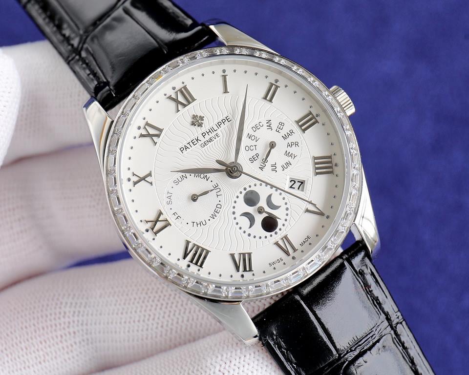 Rose][Rose].2022 New Patek Philippe (actual picture) Patek Philippe Aristocratic work of art! With imported 9100 multifunctional movement (0 repairs) functions (24 hours, day of the week, star, month) imported 316 stainl