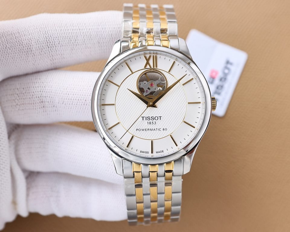 Gold and white  leather and steel at the same price   original single quality      Tissot TISSOT T063.907.11.038.00 Junya series, simple dial design, diameter 42mm, about 7mm ultra-thin dial, comfortable on the hand! Sim