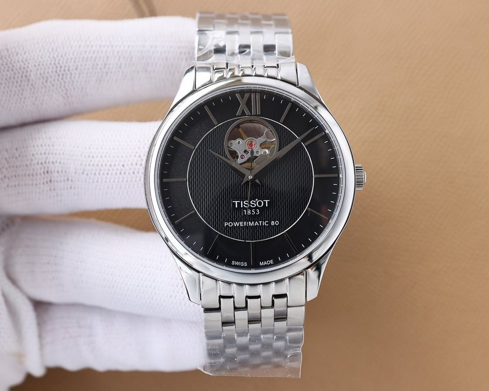 Gold and white  leather and steel at the same price   original single quality      Tissot TISSOT T063.907.11.038.00 Junya series, simple dial design, diameter 42mm, about 7mm ultra-thin dial, comfortable on the hand! Sim