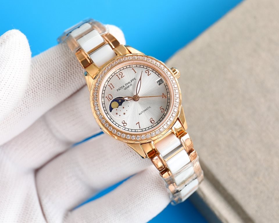 2022 best luxury watch new   Patek Philippe PATEK PHILIPPE Lady Jewelry Series Moon [Moon] Phase [Sun] Series   9-word position sun, moon and stars function, equipped with the original imported call8219 moon phase moveme