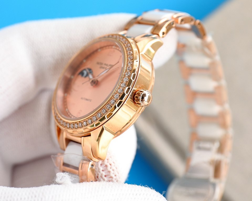 2022 best luxury watch new   Patek Philippe PATEK PHILIPPE Lady Jewelry Series Moon [Moon] Phase [Sun] Series   9-word position sun, moon and stars function, equipped with the original imported call8219 moon phase moveme