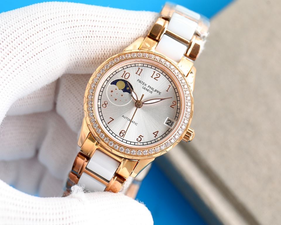 2022 best luxury watch new   Patek Philippe PATEK PHILIPPE Lady Jewelry Series Moon [Moon] Phase [Sun] Series   9-word position sun, moon and stars function, equipped with the original imported call8219 moon phase moveme