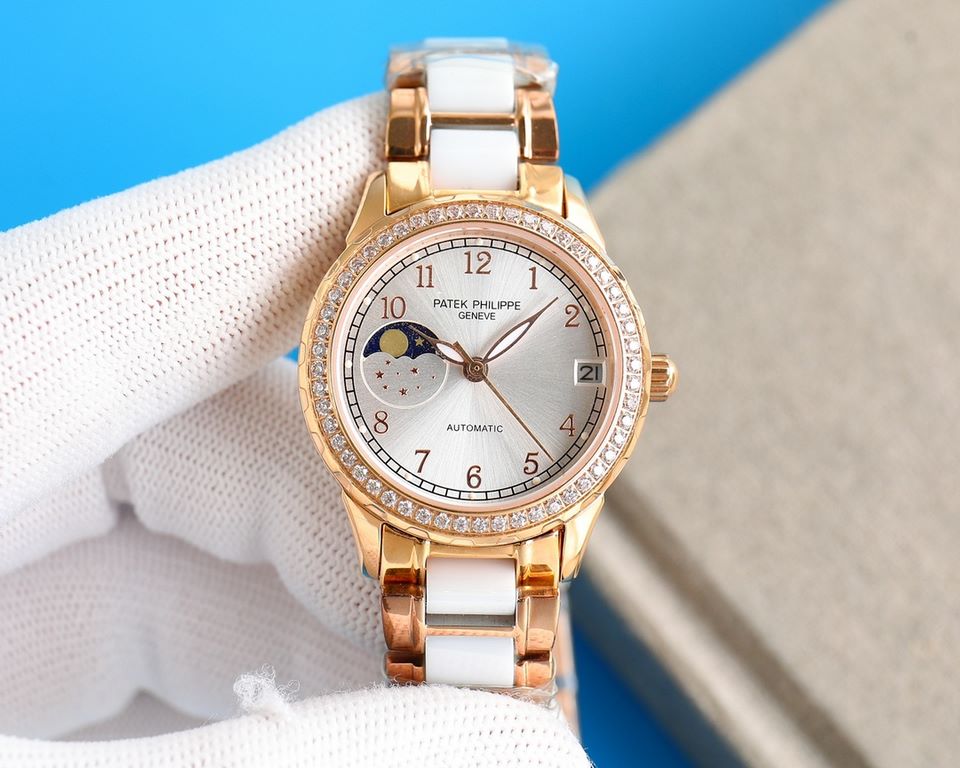 2022 best luxury watch new   Patek Philippe PATEK PHILIPPE Lady Jewelry Series Moon [Moon] Phase [Sun] Series   9-word position sun, moon and stars function, equipped with the original imported call8219 moon phase moveme