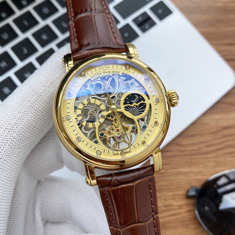 Physical photographyBrand：Patek Philippe-PATEK PHILPPEType [cool] men's watchesCase 316 stainless steel (quality workmanship)Strap imported calfskin  316 steel (two optional)Movement Highly customized automatic mechanica