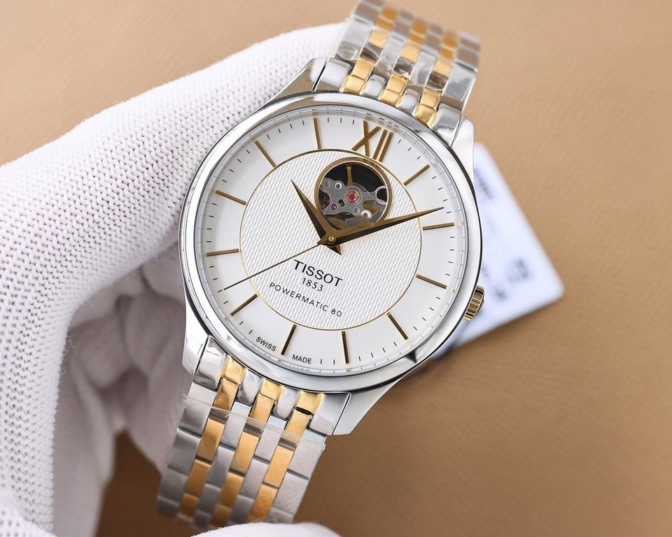 Gold and white  leather and steel at the same price   original single quality      Tissot TISSOT T063.907.11.038.00 Junya series, simple dial design, diameter 42mm, about 7mm ultra-thin dial, comfortable on the hand! Sim