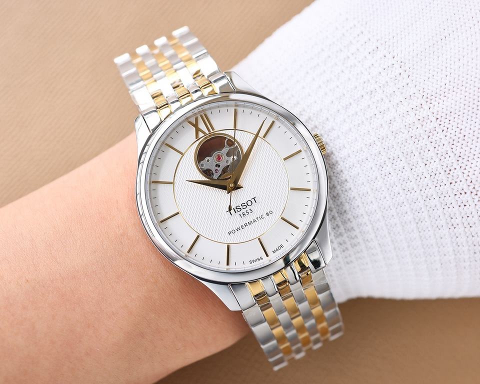 Gold and white  leather and steel at the same price   original single quality      Tissot TISSOT T063.907.11.038.00 Junya series, simple dial design, diameter 42mm, about 7mm ultra-thin dial, comfortable on the hand! Sim