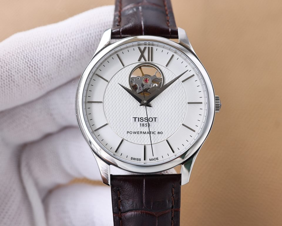 Gold and white  leather and steel at the same price   original single quality      Tissot TISSOT T063.907.11.038.00 Junya series, simple dial design, diameter 42mm, about 7mm ultra-thin dial, comfortable on the hand! Sim