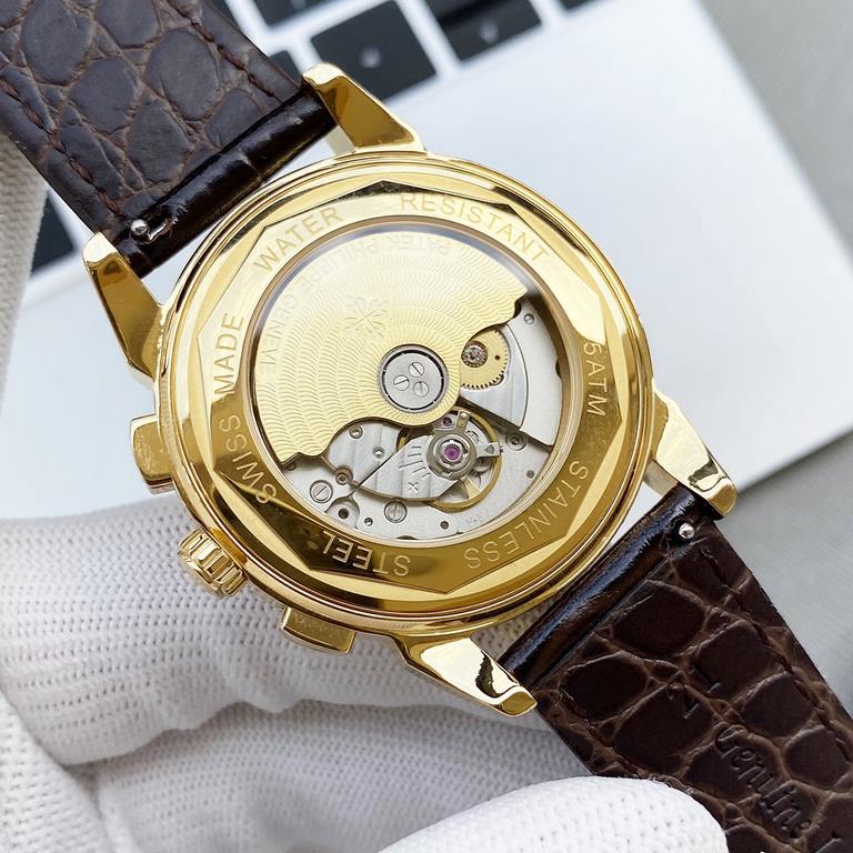 Patek Philippe Patek Philippe new listing (real picture) elegant and noble, aristocratic works of art! With imported 9100 multifunctional movement (0 repair) functions (24 hours, day of the week, star, month  moon  sun) 