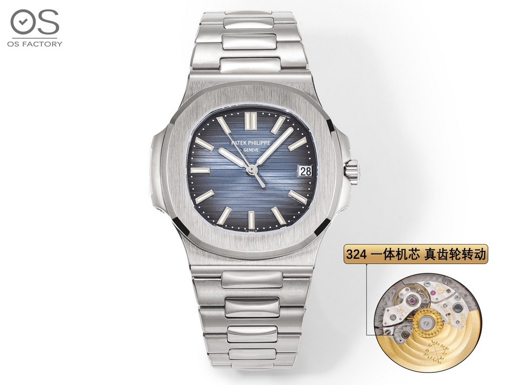 OS Factory V2 version  OSFactory Steel King leading the field of timekeeping, Patek Philippe  Nautilus Nautilus series 57111A the strongest version of the os factory to create an exclusive customized Cal.324 S C upgraded