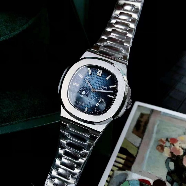 Patek Philippe Nautilus 5712A Arrival The world's most expensive porthole, this porthole-inspired bezel is not round or square, but rather an octagon with curved corners; the shoulder hinges protruding from the left and 