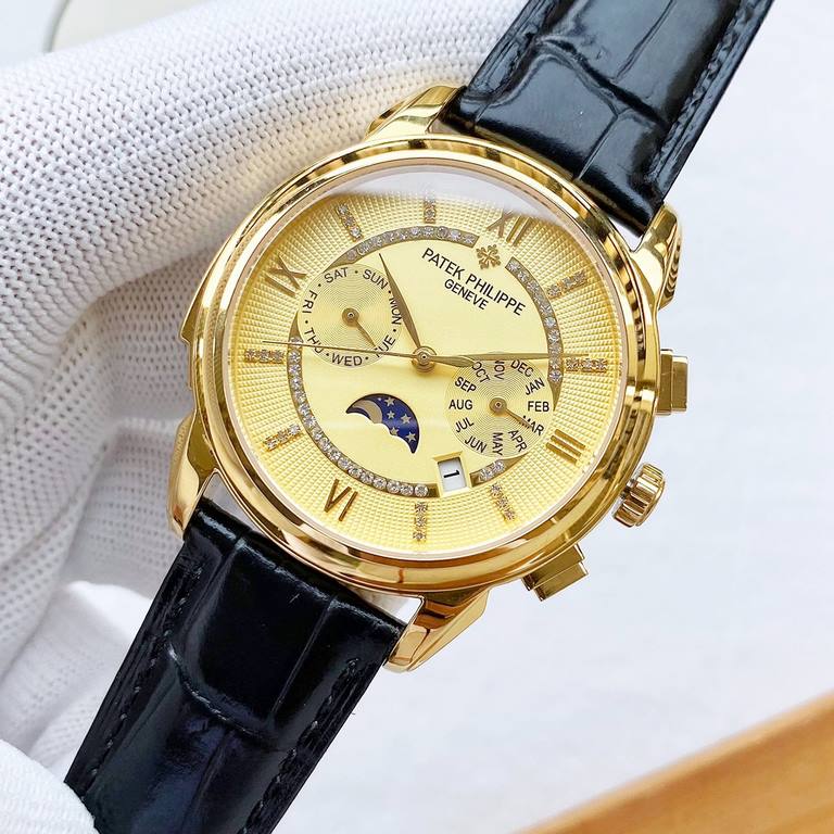 White. Gold   Patek Philippe Patek Philippe Complications Chronograph Collection Shockingly Launched, Perpetual Calendar Couple's Watch! Little Red Book Explosion   Multifunction watch! Details1  equipped with the origin