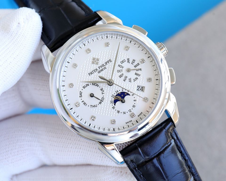 . Patek Philippe (real picture) Patek Philippe Aristocratic work of art! With imported 9100 multifunctional movement (0 repairs) functions (24 hours, day of the week, star, month) imported 316 stainless steel! Imported 3