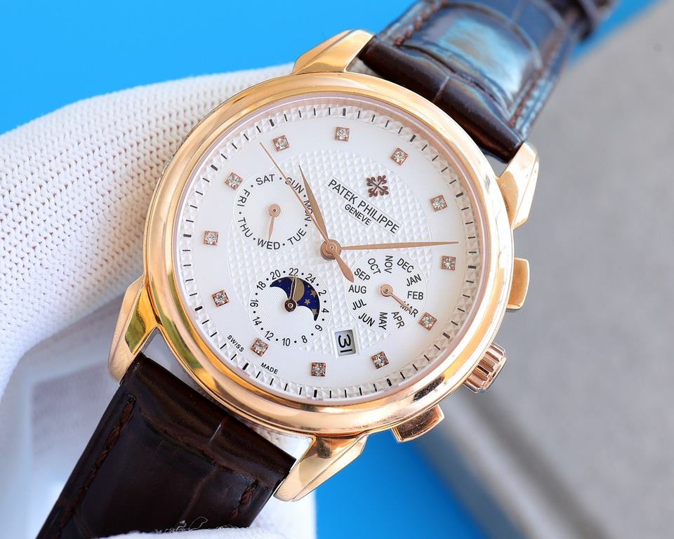 . Patek Philippe (real picture) Patek Philippe Aristocratic work of art! With imported 9100 multifunctional movement (0 repairs) functions (24 hours, day of the week, star, month) imported 316 stainless steel! Imported 3