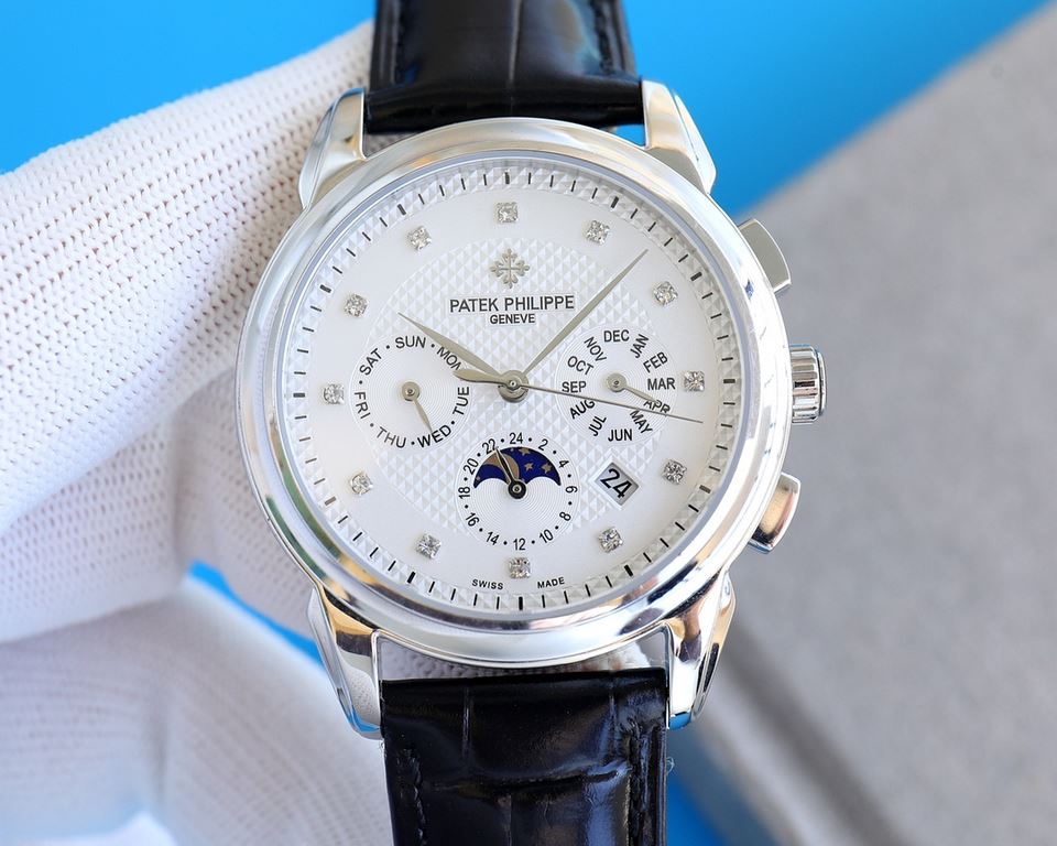 . Patek Philippe (real picture) Patek Philippe Aristocratic work of art! With imported 9100 multifunctional movement (0 repairs) functions (24 hours, day of the week, star, month) imported 316 stainless steel! Imported 3